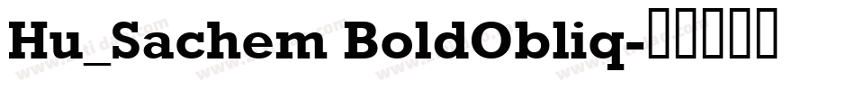 Hu_Sachem BoldObliq字体转换